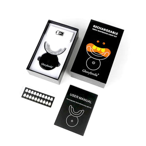 GLORY Teeth Whitening Kit with LED Light and Gel